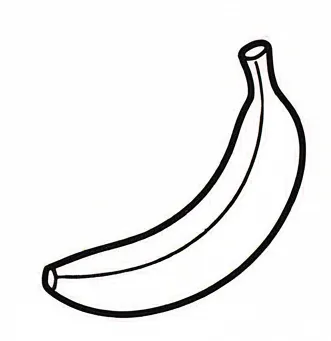 a banana is shown in this drawing.webp